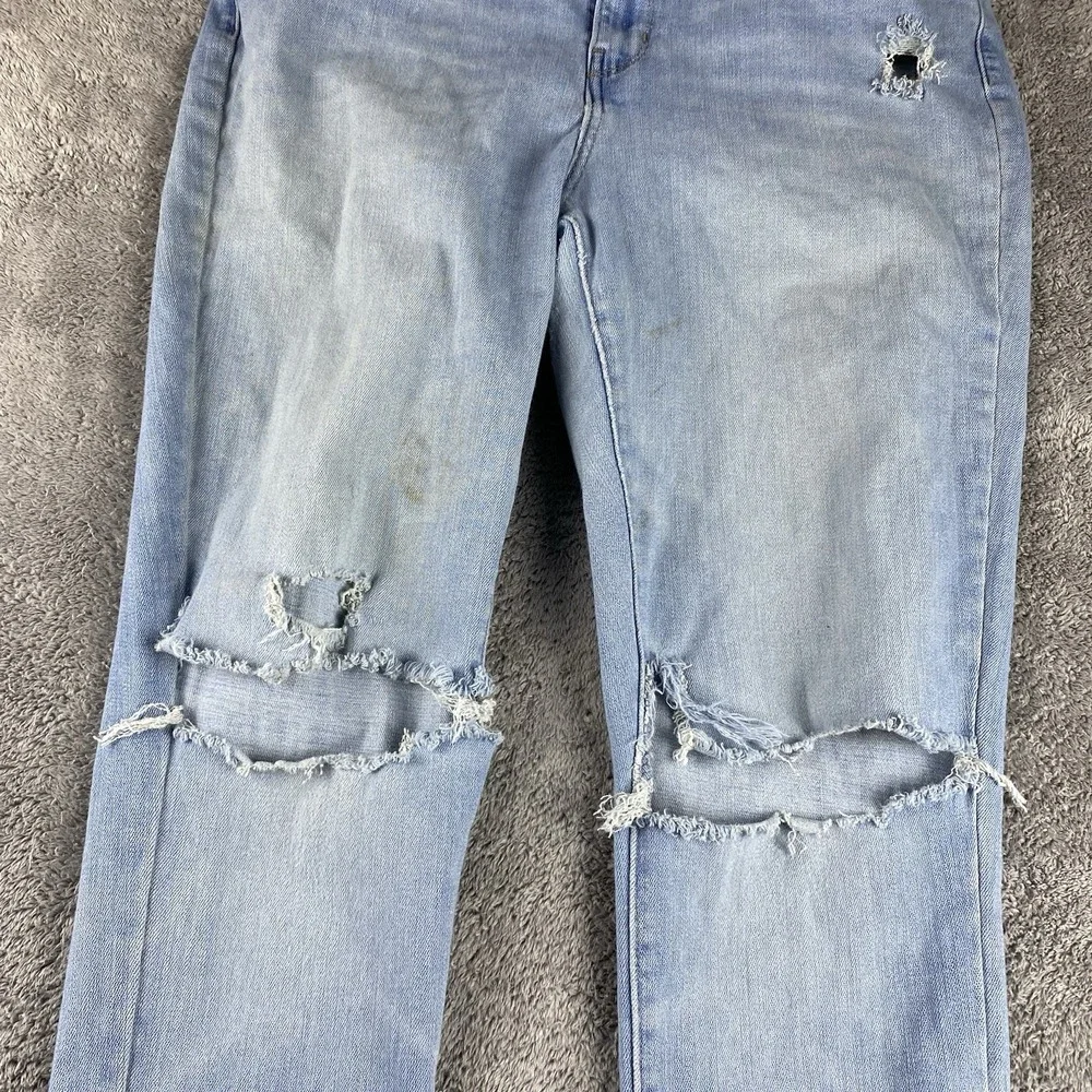 Levis 721 High Rise Skinny Jeans Womens 33 Blue Light Wash High Rise‎ Distressed